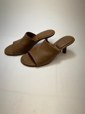 Vince Womens Brown Leather Joan Heel Sandal Sz 8