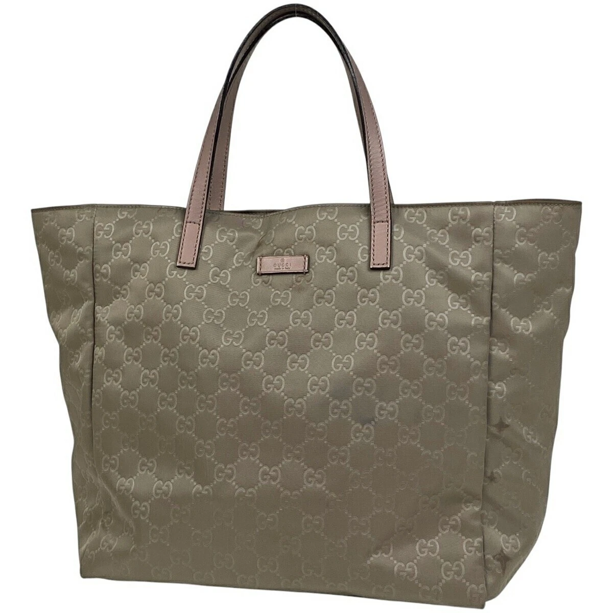 Sac à main fourre tout motif GUCCI GG nylon beige 282439 femme 