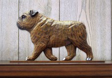 Bulldog Sign Plaque Wall Decor Brindle