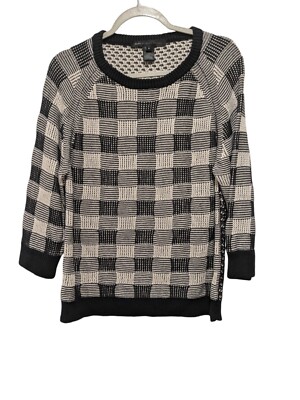 Marc By Marc Jacobs Mixed Pattern Blue And White Knit Sweater Size M 