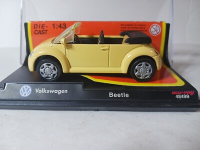 Yellow Volkswagen Beetle Diecast 1 43 - NewRay 48499 - Preowned
