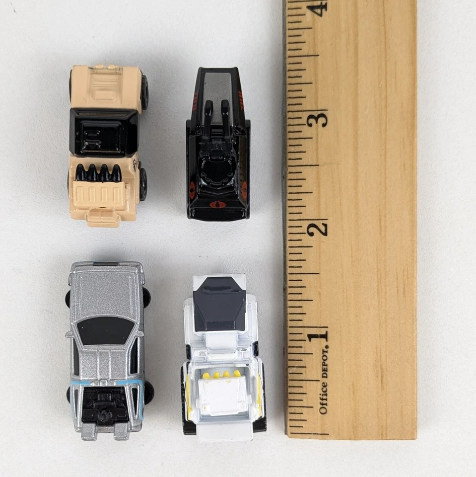 Lot of 4 Jada Nano Hollywood Rides Back to the Future Delorean & GI Joe Vehicles - Image 2 of 4