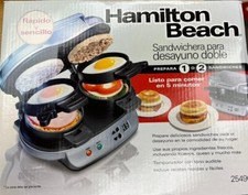 Sandwichera Hamilton Beach desayuno doble con temporizador buen pensamiento #25490