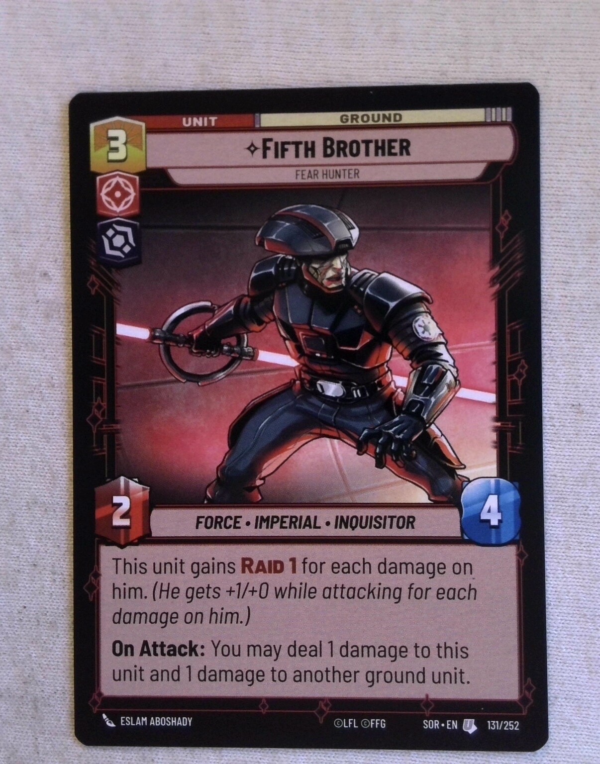 Fifth Brother, Star Wars Unlimited:  SOR, Ungraded, NM Condition