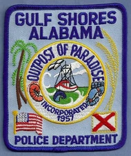 GULF SHORES ALABAMA POLICE SHOULDER PATCH