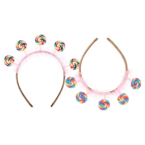 2pcs Pink Lollipop Headband For Girls Candy Princess Themed Party Accessory - Picture 12 of 12