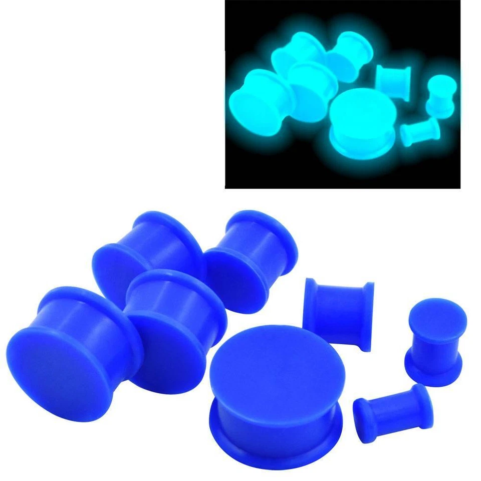 2 piezas Medidores de oreja de silicona sólida Pieles de oreja suaves Tapón de oreja Túneles Piercing corporal Foto 4 de 4