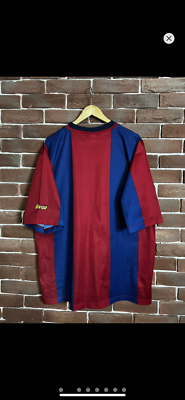 Rare Vintage FC Barcelona 90s Red Jersey Nike Swoosh Soccer XL | eBay
