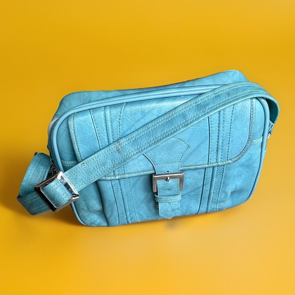 Vintage 1970s American Tourister Turquoise Blue Luggage 3 PC Set Soft