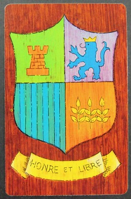 Honre et Libre Shield Crest Honor and Free Single Swap Playing Card 5 Diamonds