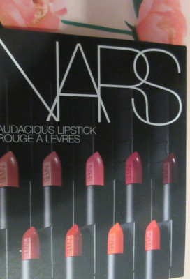 NARS AUDACIOUS LIPSTICK Sample Card with 8 Shades NEW