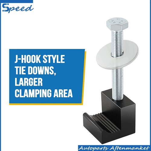 4pcs Aluminum Mounting Clamps Kits for Pickup Truck Tool Box J-Hook Tie Down - Picture 22 of 23