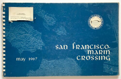 Official Unrealized 1967 SAN FRANCISCO BAY TRANSPORTATION Plans CRAZY Bridges &c - Picture 1 of 12