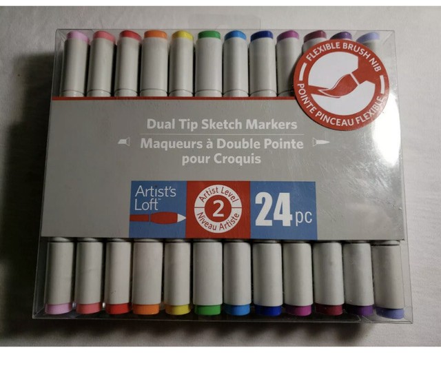 Artist's Loft 536363 Dual Tip Sketch Markers 24 Colors for sale