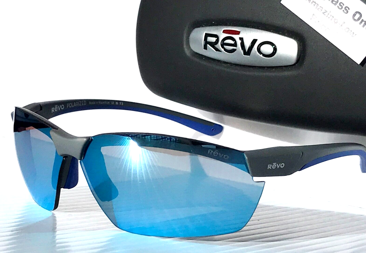 NEW REVO INCLINE Matte Grey POLARIZED Blue Water Lens 