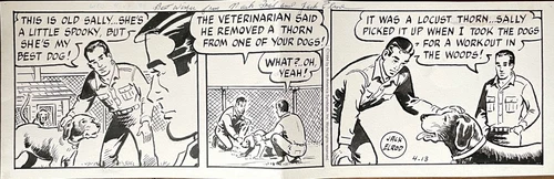 Jack Elrod (1924 - 2016) - Mark Trail Comic Strip Signed Autograph Art Sketch