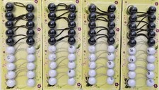 LOT OF 40 HAIR PONYTAIL HOLDER BLACK WHITE PONY ELASTIC SCRUNCHIE TIE TWISTER