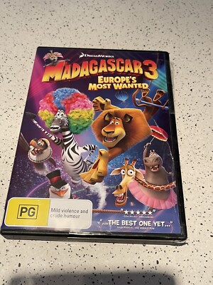 Madagascar 3 DVD Region 4 PAL Kids Children
