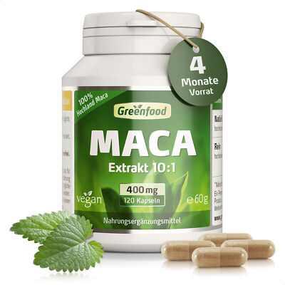 Hochland Maca, Wurzelextrakt (10:1), 400 mg, hochdosiert. Vegan.