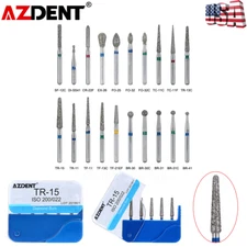 100pcs Dental Diamond Burs For High Speed Handpiece Friction Grip 1.6mm AZDENT