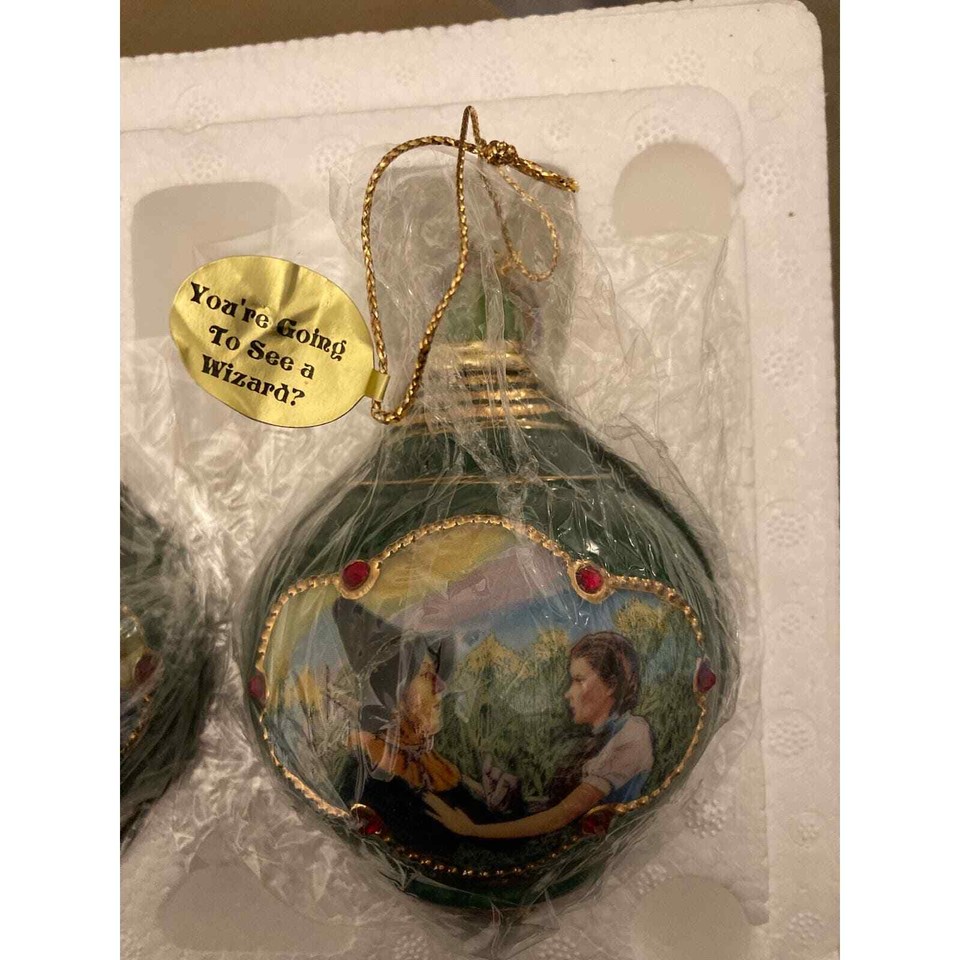 Bradford Exchange Wizard of Oz NEW Heirloom Ornaments Porcelain 3pc eBay