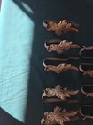 Vintage Curtain Drapery Rod Holders (9)  Leaf Corbel Style 5.5" Tall — photo 1