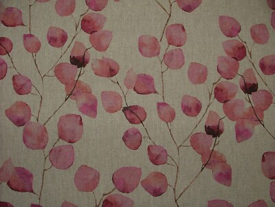Eukalyptus Baum Blatt Rosa Leinen Baumwolle Stoff Vorhang Kissen Polster Handarbeit