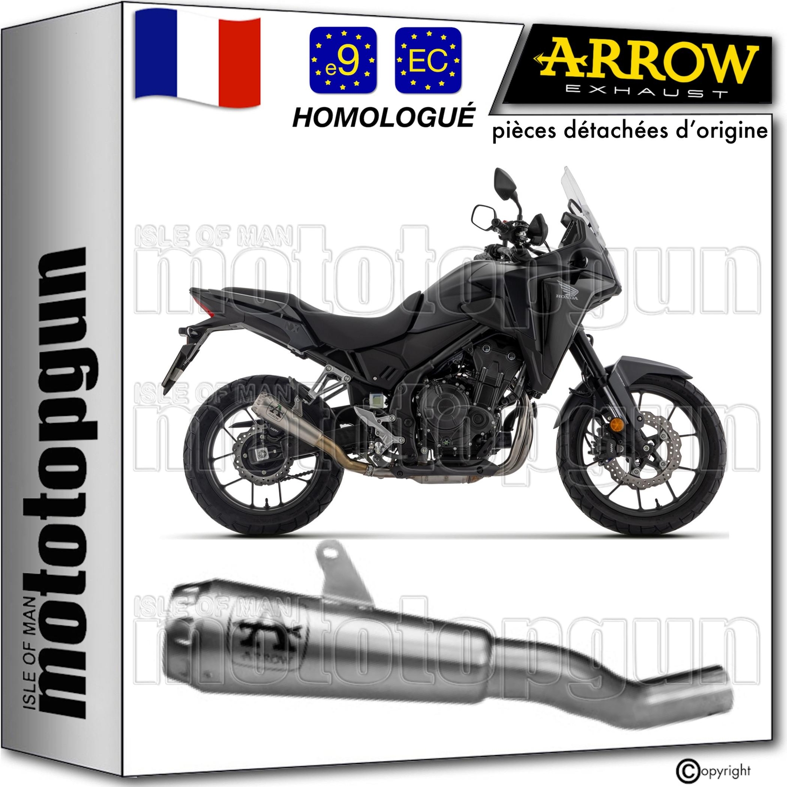Pot echappement Arrow Pro-Race pour Honda NX 500 2024 homologue