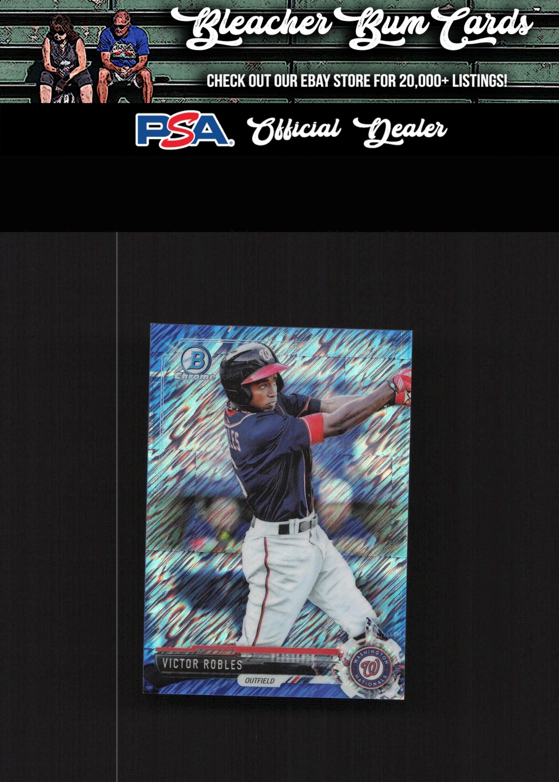 2017 Bowman Chrome Mini BCP73 Victor Robles Blue Shimmer Refractor /150