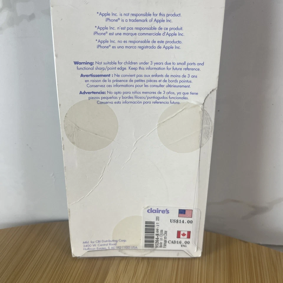 Funda para teléfono iPhone5 negra cristal suave brillante Claire's se adapta a i phone 5 Foto 4 de 4