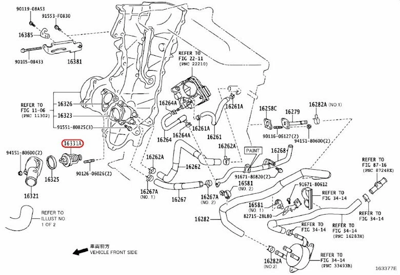 Termostato refrigerante motor Toyota OEM con junta 90916-03129 para Scion Foto 3 de 4
