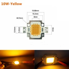 Yellow Led Cob Chip 3w 10w 20w 30w 50w 100w 590nm12v36v For Floodlight Lamp