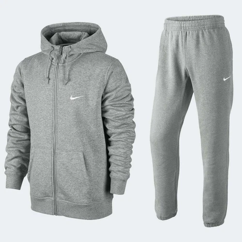 Nike Men's Club Swoosh Brushed Fleece Tracksuit Grey S M L
