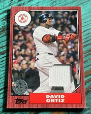 DAVID ORTIZ Red Sox HOF 2022 Topps 1987 Baseball Relics Red #87R-DO 04/25 Jersey