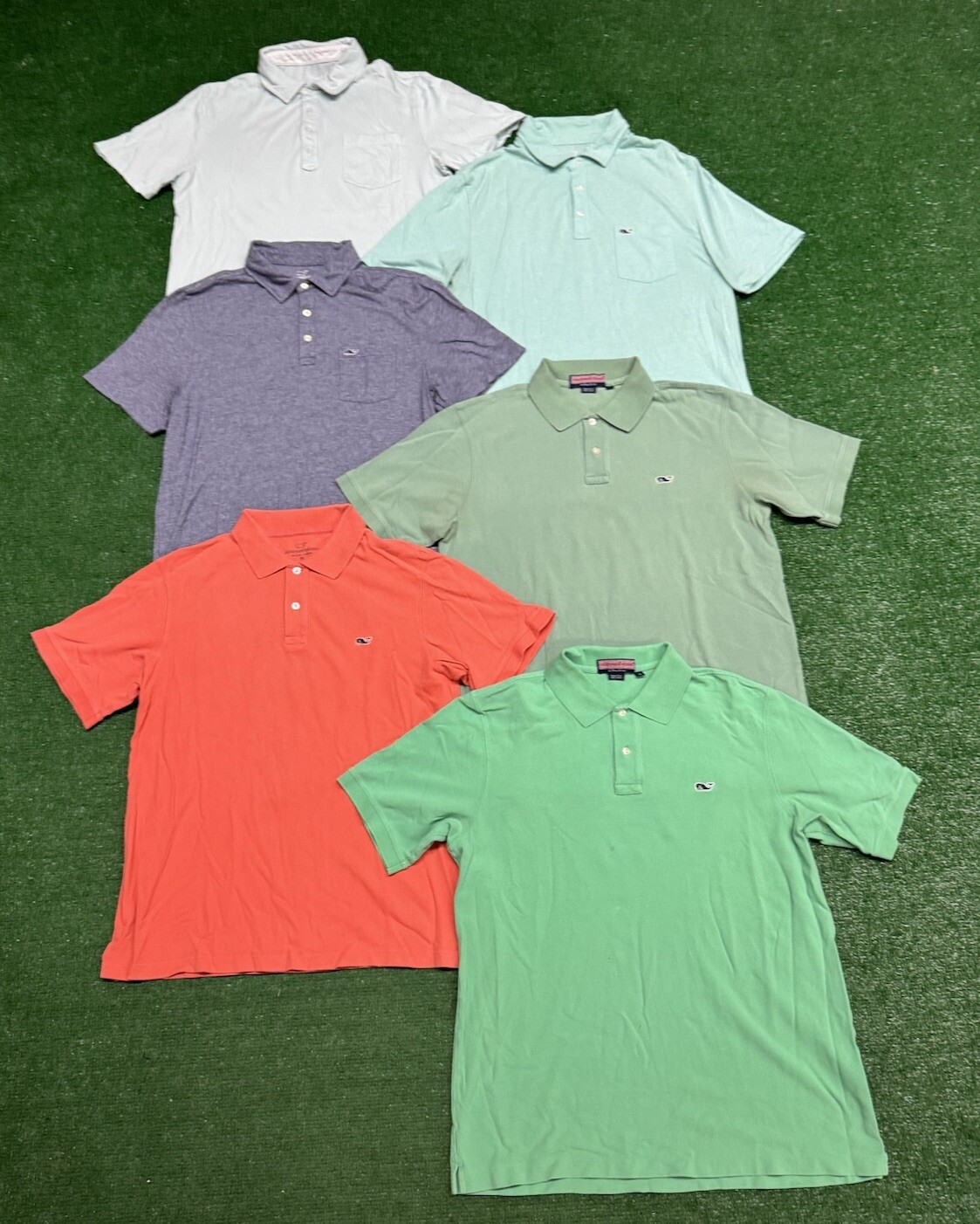 Lot Of 6 Vineyard Vines Men's Polo Shirts Short Sleeve Size Medium Golf Casual eBay