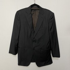 Ermenegildo Zegna Men  s Two Button Wool Blazer Black Brown Size 50R.