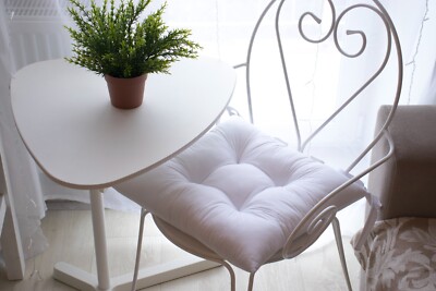 Pillow White Chair Cushions With Ties White Seat Cushion Square