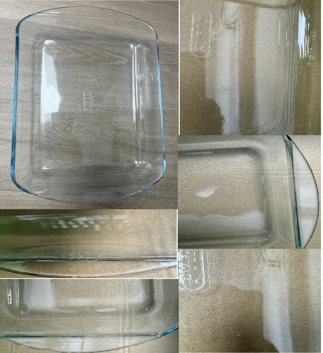 Pyrex Roaster Glass Dish Baking Rectangular Faulty Scratches Random