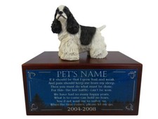 Conversation Concepts Black/White Cocker Spaniel Urn