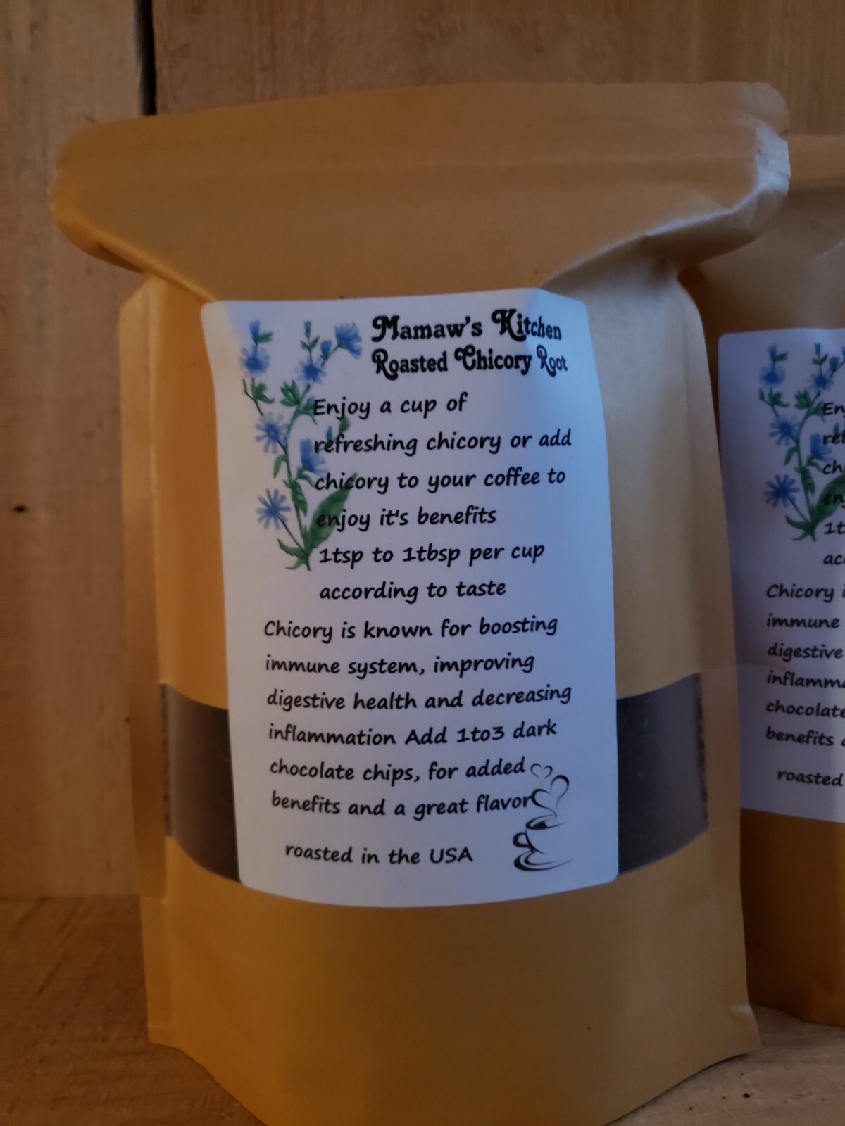 Chicory Root Granuel's Roasted 1.5 pounds Mamaw's Kitchen USA Roasted  - Picture 3 of 3