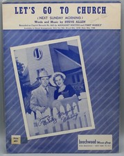 Let's Go to Church - Steve Allen - Sheet Music 1950