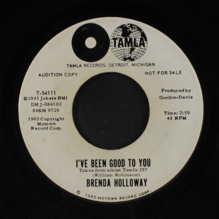 英7” Brenda Holloway When Im Gone / Ive Been Good To You TMG508 TAMLA MOTOWN /00080 Brenda Holloway – When I'm Gone / I've Been Good To You