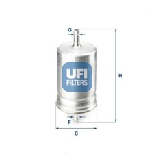 UFI Fuel Filter Fits Lancia Mega Opel Peugeot Seat Skoda Vauxhall VW 31.510.00