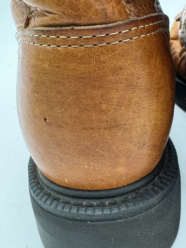 Justin Western Bota de Trabajo Mujer 6 B Cuero Marrón Kiltie Con Cordones L762 Hecha en EE. UU. - Imagen 11 de 18
