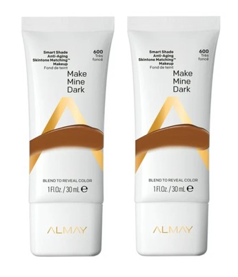 Almay Smart Shade Anti-Aging Skintone Matching Makeup 600 Make Mine Dark Lot 2