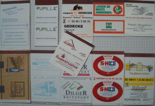 11 Streichholzschachtel-Skillets mit Deutscher Werbung aus dem Jahr 1996 - Bild 1 von 1