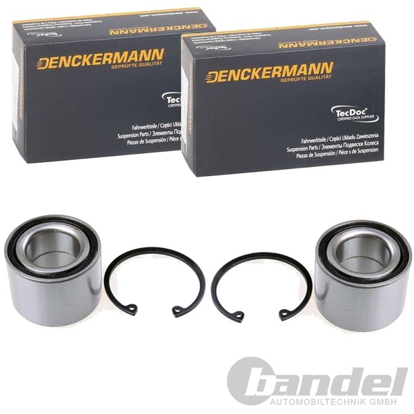 2X Denckermann RADLAGER-SATZ Hinten Passend FüR Ford Fiesta Focus Fusion Mazda 2-image