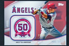2020 TOPPS SERIES TWO MIKE TROUT BLACK 07/10 JUMBO SLEEVE PATCH 50TH #JSES-MT