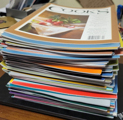 LOT (72) COOKS ILLUSTRATED MAGAZINE 2008-2024 Bulk Recipe Testing Back Issues