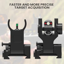 HK Style fiber back up sights, Front sight is green